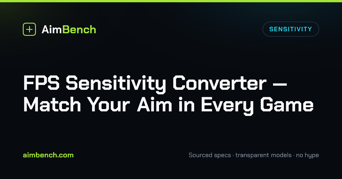 FPS Sensitivity Converter — Match Your Aim in Every Game | AimBench